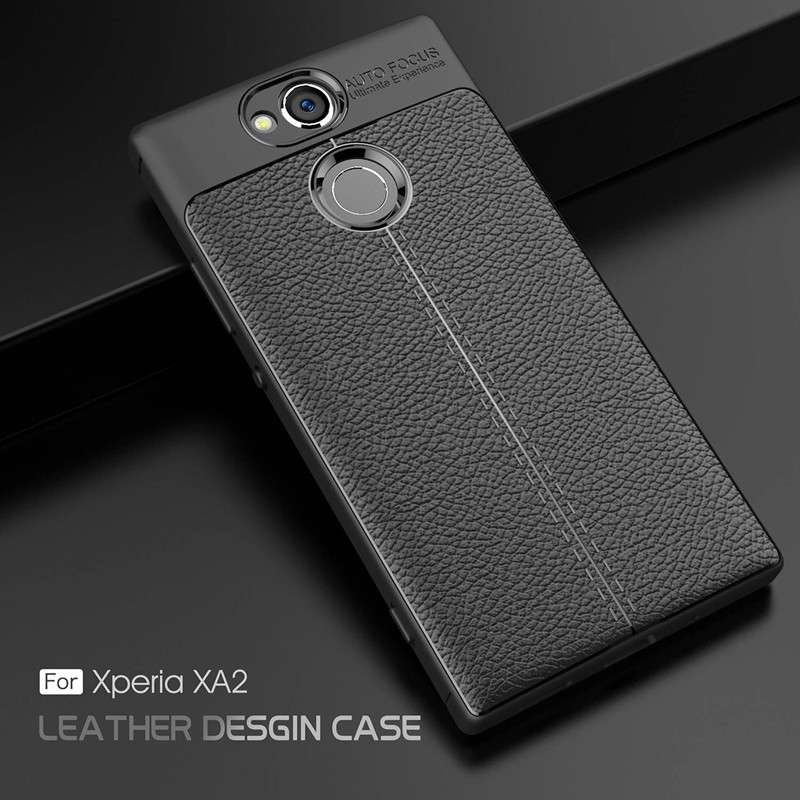 Ốp Lưng Sony XA2 dẻo vân da chống sốc
