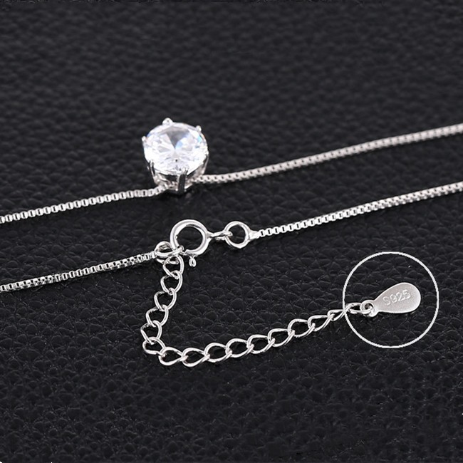 XiaoboACC Dây Chuyền Chuỗi Ngắn Đính Đá Pha Lê Zircon Phong Cách Hàn Quốc Thời Trang