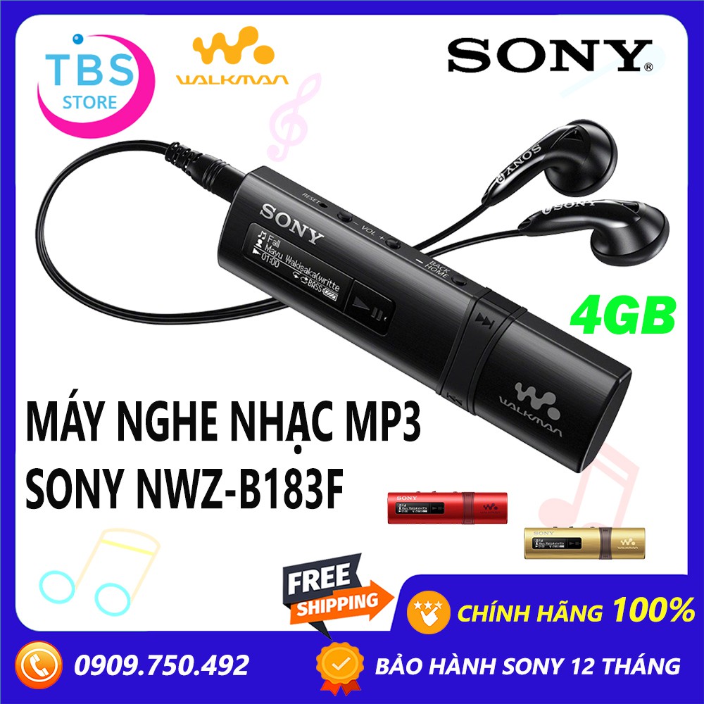 Máy nghe nhạc MP3 SONY NWZ-B183F 4GB - Hàng chính hãng - Bảo hành 12 tháng
