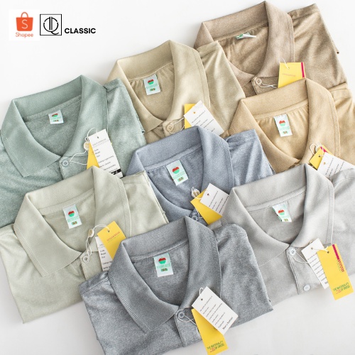 Áo thun nam có cổ trung niên QClassic vải cotton xịn loại áo thun nam cho người lớn tuổi có túi | BigBuy360 - bigbuy360.vn