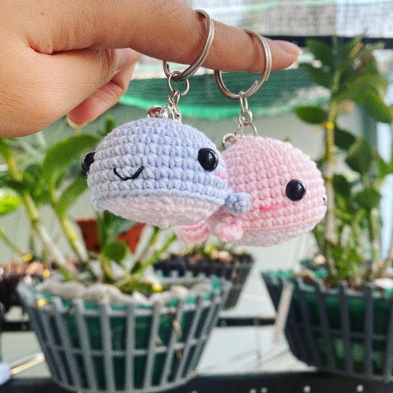 Móc khoá đôi cá voi Chibi Handmade