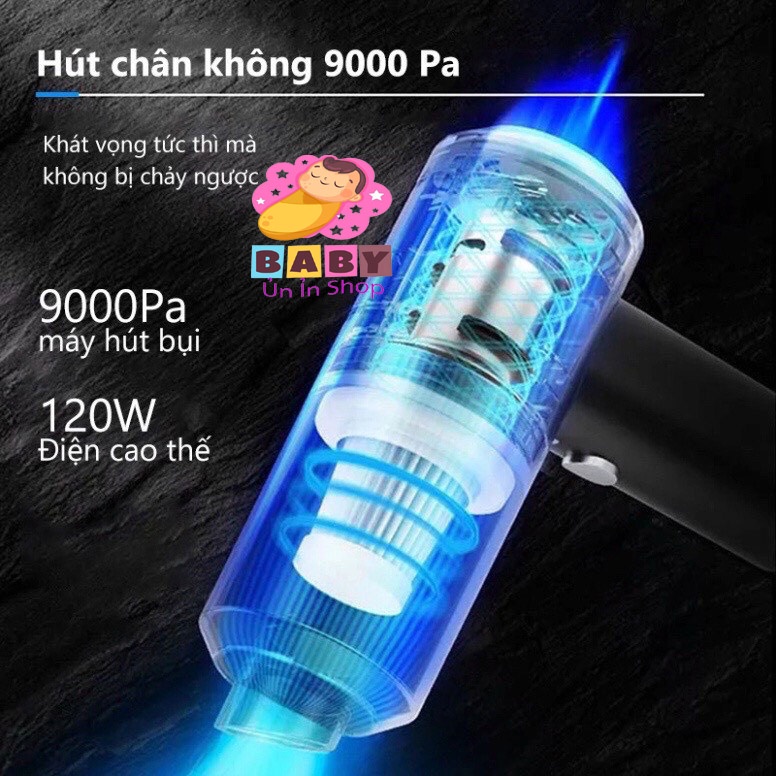 Máy hút bụi cầm tay mini không dây, Máy hút bụi xe ô tô, giường nệm, lông chó mèo.