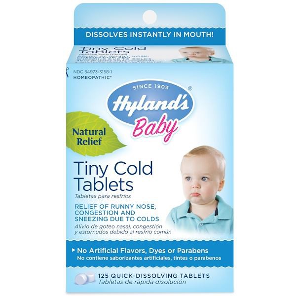 Viên ngậm sổ mũi Hyland’s Tiny Cold 125 viên mẫu mới mẫu mới