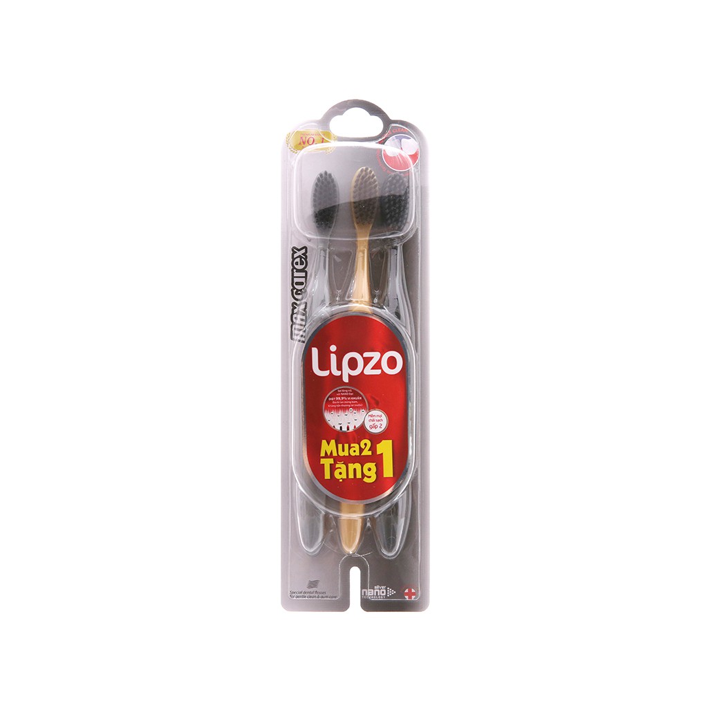 Bộ 3 bàn chải Lipzo Max carex lông chỉ tơ