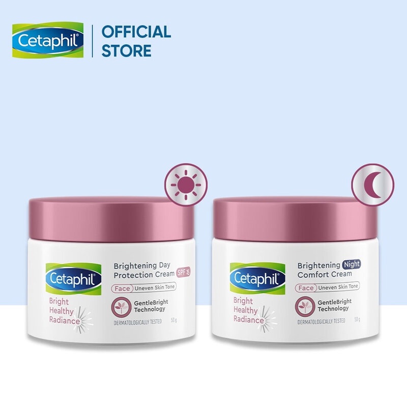 Kem Dưỡng Cetaphil Sáng Da 50g Bright Healthy Radiance Day Cream SPF 15 + Night Cream