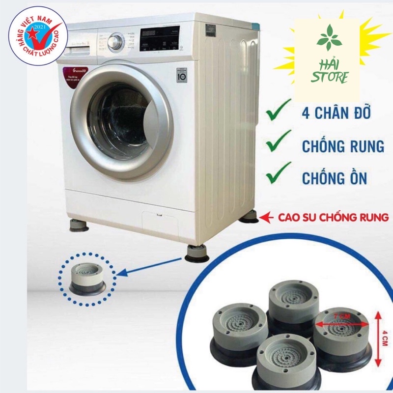 Chân máy giặt , Bộ 4 miếng cao su chân máy giặt