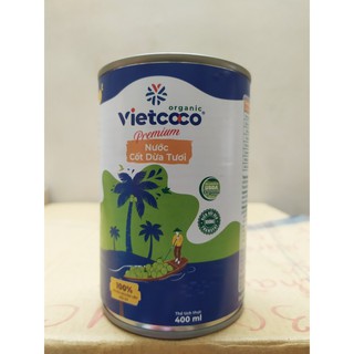 Nước Cốt Dừa Organic Vietcoco Lon 400g