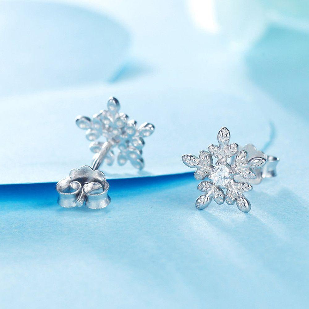 Bông Tai Mạ Bạc 925 Kiểu Dáng Đơn Giản Thời Trang Dành Cho Nữ