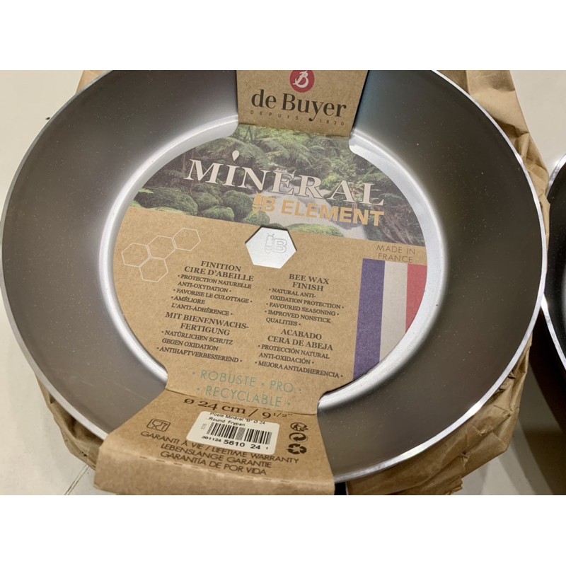 Chảo thép carbon De Buyer Mineral B dk 24cm