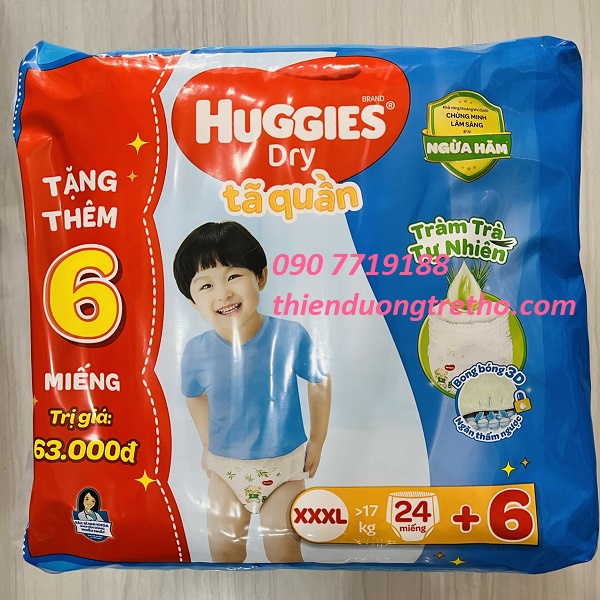 Tã Bỉm Quần Huggies Size XXXL 24 Miếng