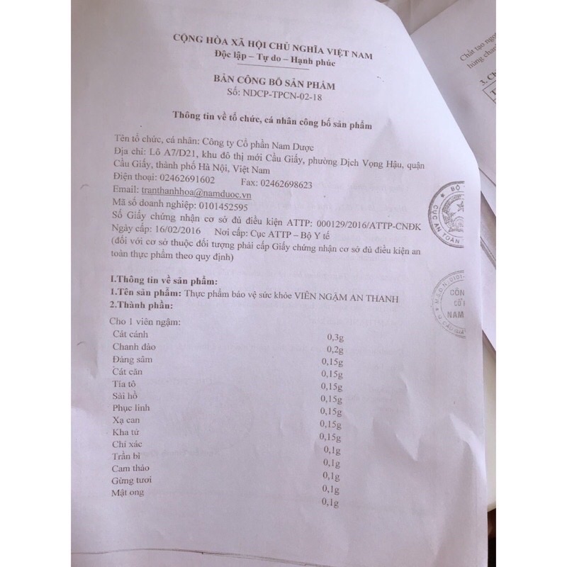 Kẹo ngậm ho An Thanh - giảm đau rát họng, khàn tiếng, ho -Vỉ 4v