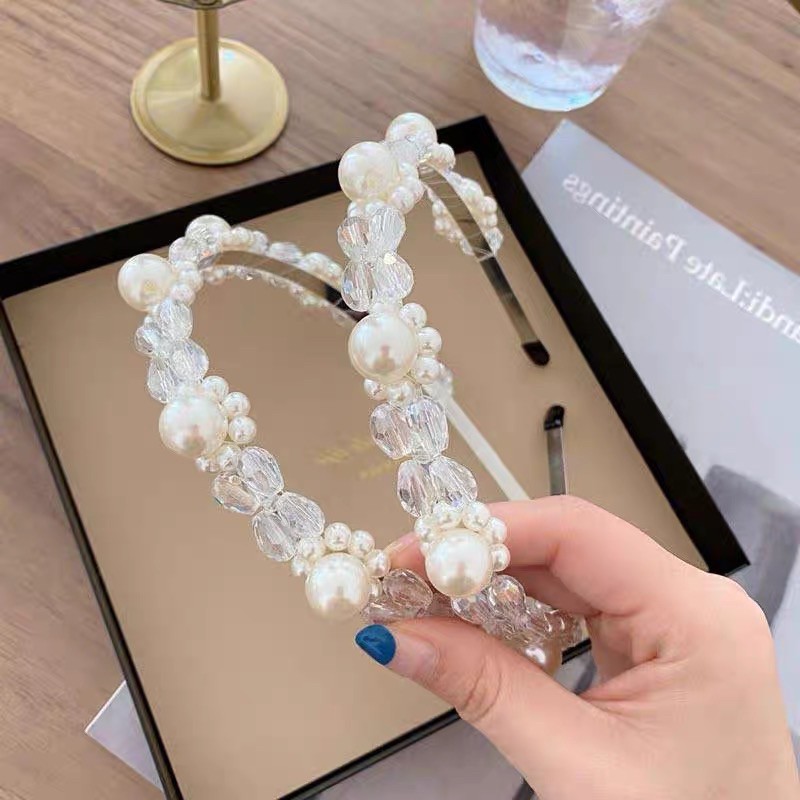 Băng đô - cài tóc kết hạt trai ngọc thủ công xinh xắn