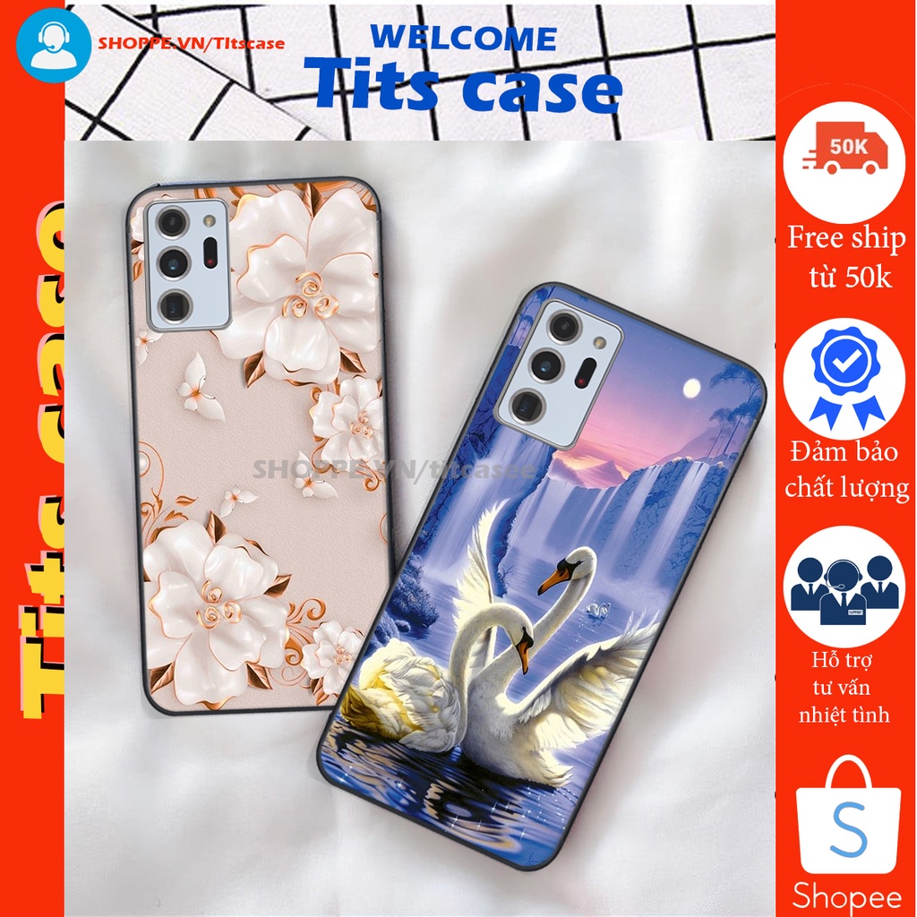 Ốp lưng Samsung Galaxy NOTE 20 ULTRA in hình thiên nga,hoa may mắn, đặc sắc ĐỘC - LẠ - BỀN