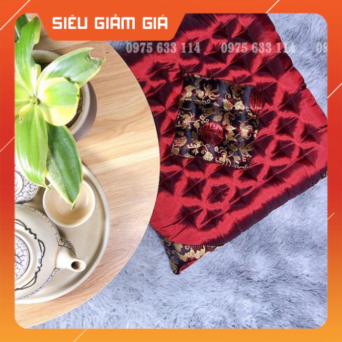 Đệm gấm 💘FREESHIP💘 Đệm gấm vuông ngồi bệt, ngồi bàn trà, bàn cà phê, để ghế gỗ, ghế sofa, cực sang trọng