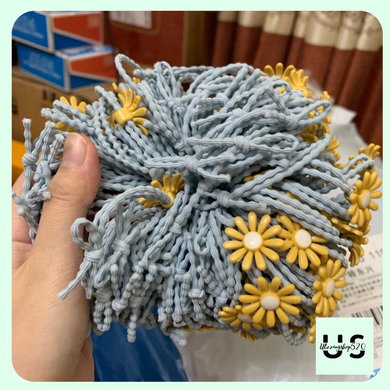 D02 Dây buộc tóc hình hoa cúc dễ thương nhiều màu sắc Ulzzangshop520