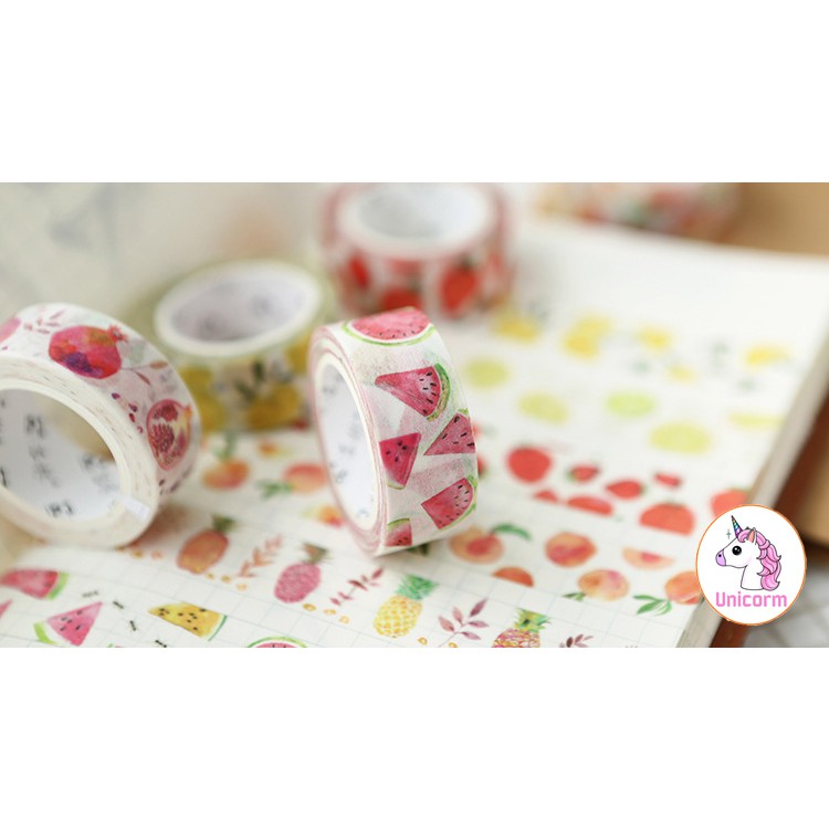 BĂNG DÍNH WASHI TAPE SUMMER TIME ( 15MM X 7M )