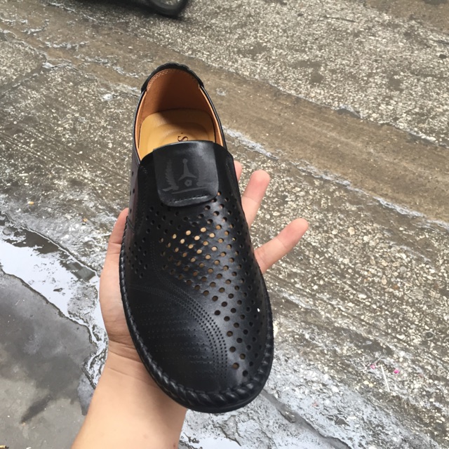 Giày Lười Nam Da Bò Thật 100% Cách Tân Thể Thao Đục lỗ thoáng khí  (2H - 50) | BigBuy360 - bigbuy360.vn