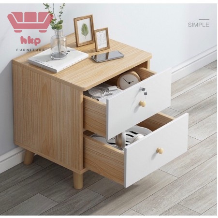 Tủ Đầu Giường Tab Gỗ Để Đầu Giường Đa Năng Tiện Lợi - Gọn Gàng 2 - 3 Tầng