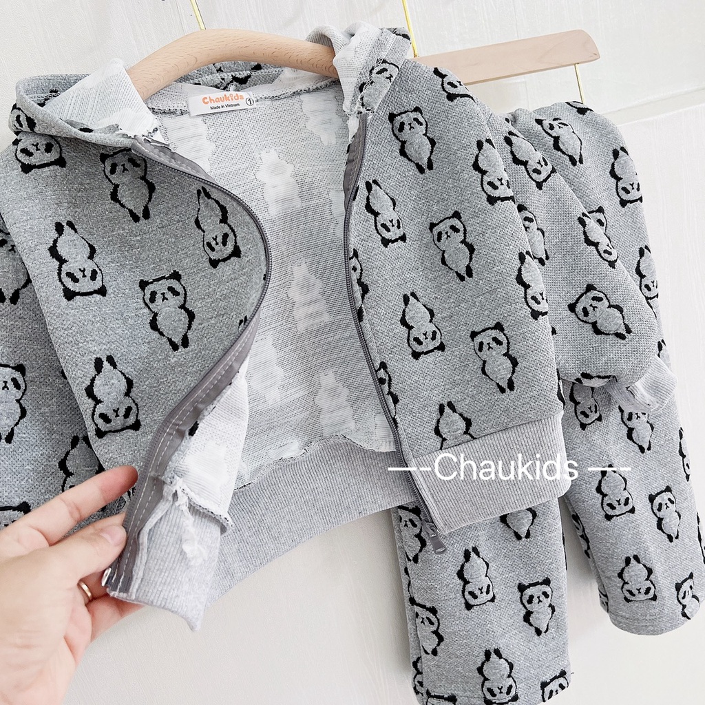 Bộ gấu trúc xám cho bé