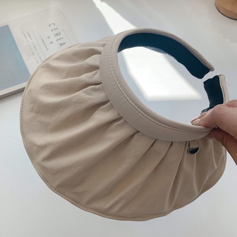 Mũ che nắng gấp gọn có tiện dụng có thể đeo làm bờm hoặc bỏ túi để mang theo mọi lúc , mọi nơi.