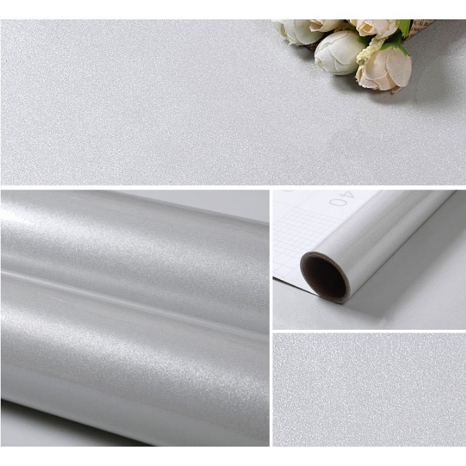 DECAL 1m Giấy dán tường khổ rộng 60cm  - dán bóng màu bạc