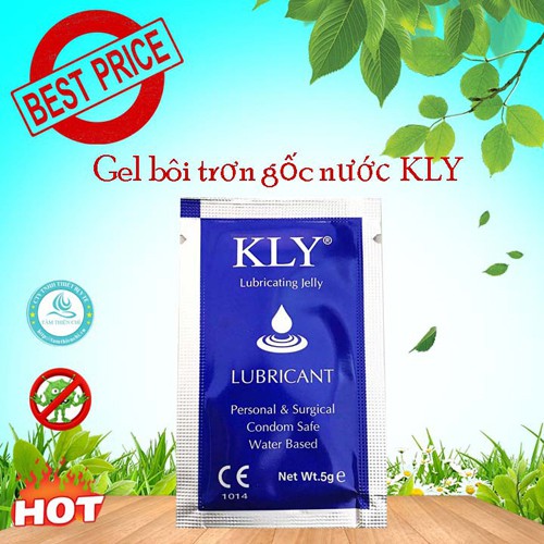 Túi 5g Gel bôi trơn gốc nước KLY TTC