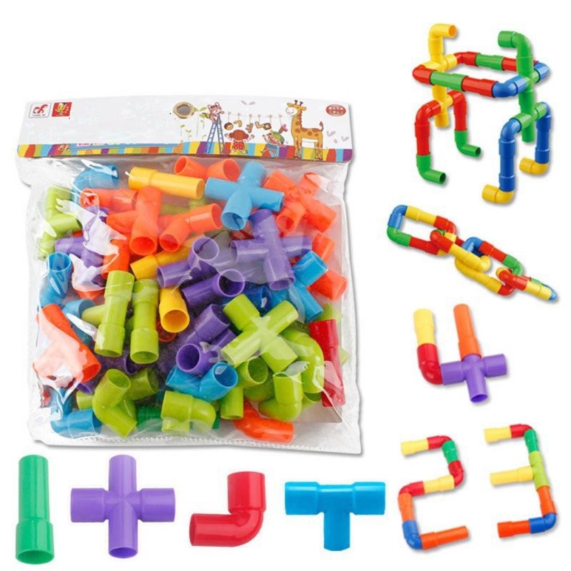 (SỈ 35K )Túi đồ chơi rắp ghép mô hình ống nước 3D cho bé trên 3 tuổi sáng tạo