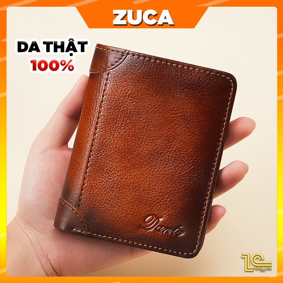 Ví nam đứng da bò thật 100% thương hiệu Zuca | BD06 |