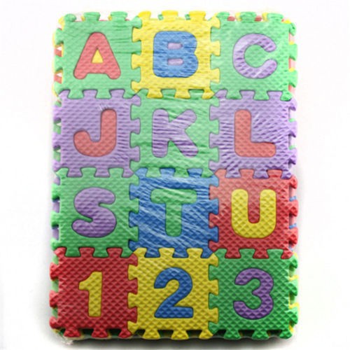 Set 36 thảm mút chữ cái và số mini cho bé