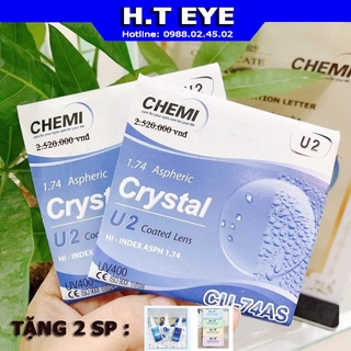 Tròng kính SIÊU MỎNG 1.74 Chemi (1 cặp )- Chính Hãng