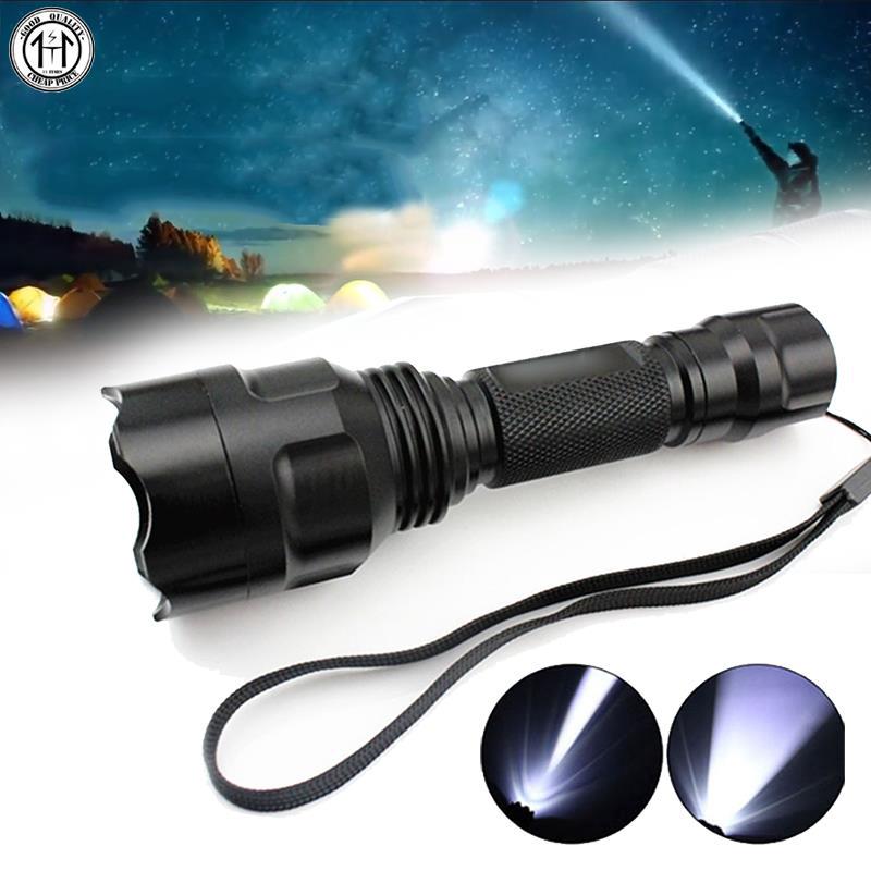 TIME LED Flashlight Torch 18650 Rechargeable Tactical Military Super Bright
