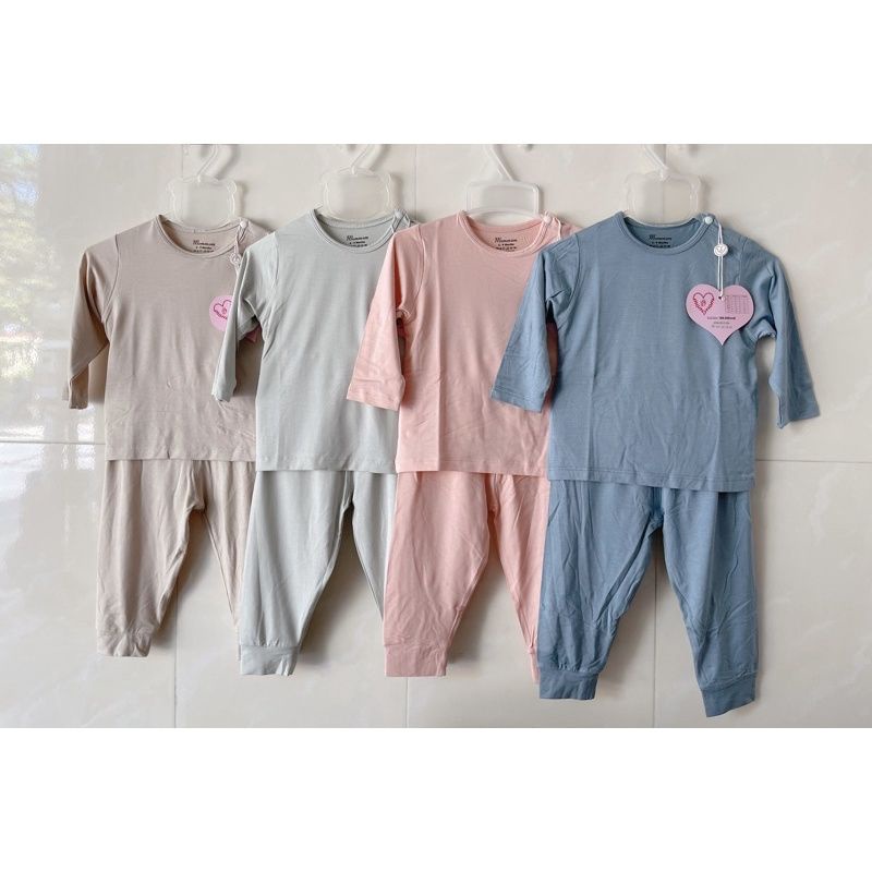 Bộ dài tay cài vai cao cấp hãng MomMom/Avaler