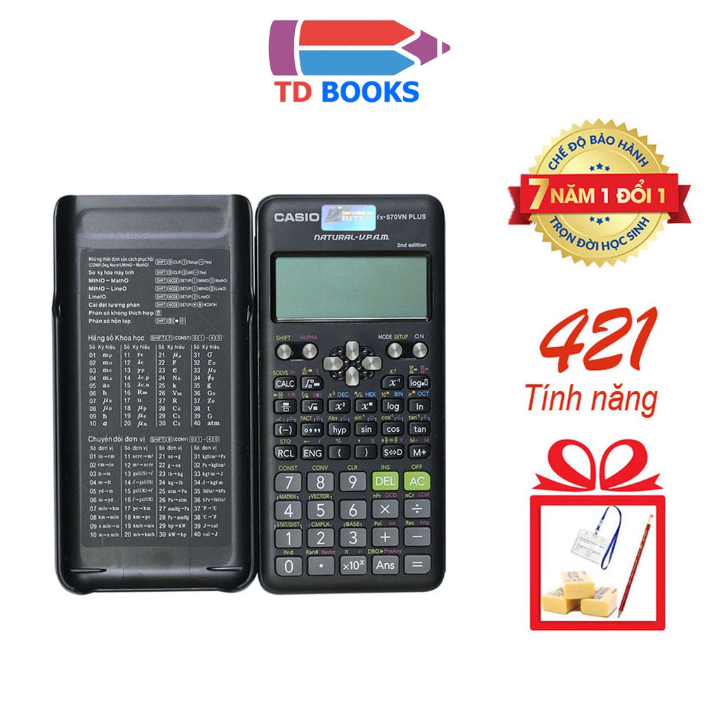 Máy tính Casio FX 570VN Plus New 2nd Edition – 7 Năm Bảo Hành Chính Hãng - Máy tính Casio 570 VN Plus nhập khẩu THÁI LAN