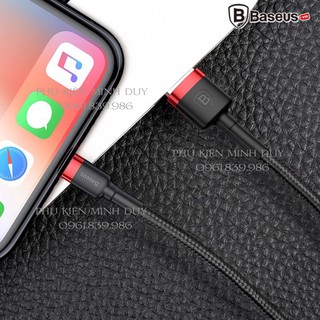 Cáp sạc nhanh Baseus Cafule Lightning cho iPhone/ iPad (2.4A, sạc nhanh, siêu bền)