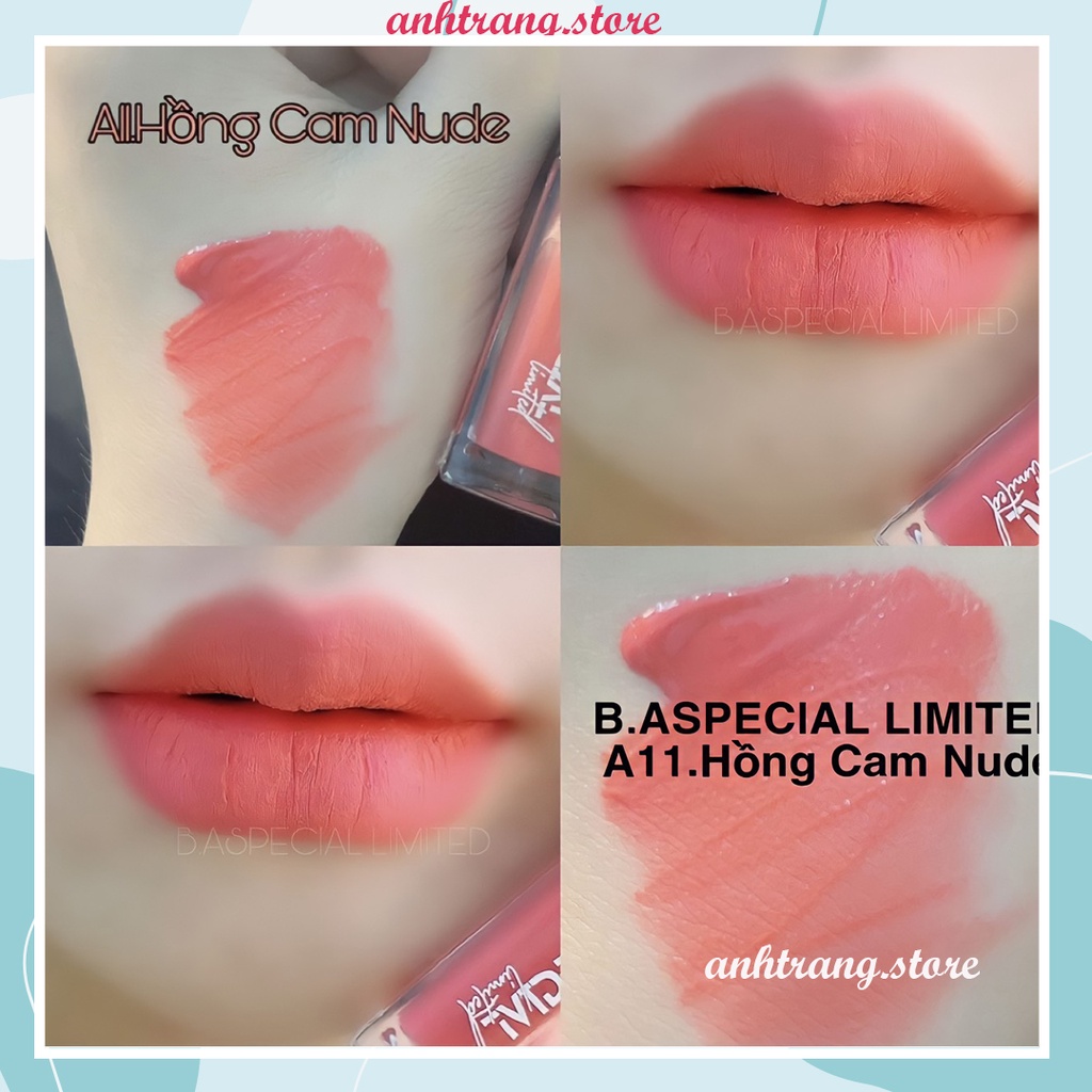 Son kem lì hồng cam nude không chì BA special limited