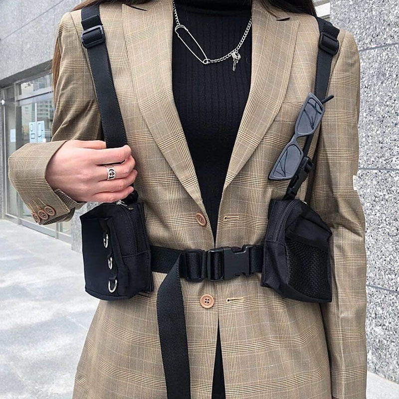 Leacat Streetwear Tactical Hip-Hop Chest bag Two vest pockets | BigBuy360 - bigbuy360.vn