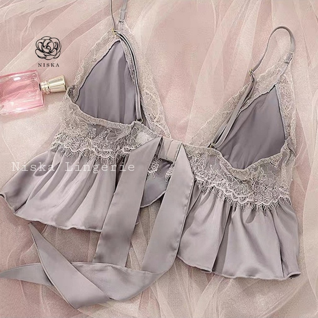 Đồ bộ satin - Đồ ngủ satin (có 2 màu) - Mã B112