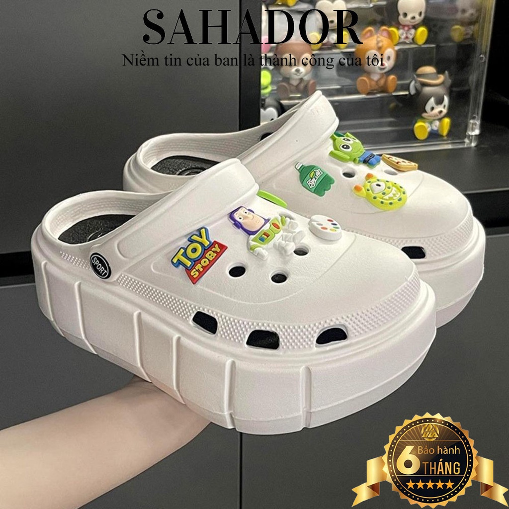 Dép sục bánh mì Cross nữ đế cao siêu nhẹ tặng kèm Sticker dễ thương Loại 1 cao cấp