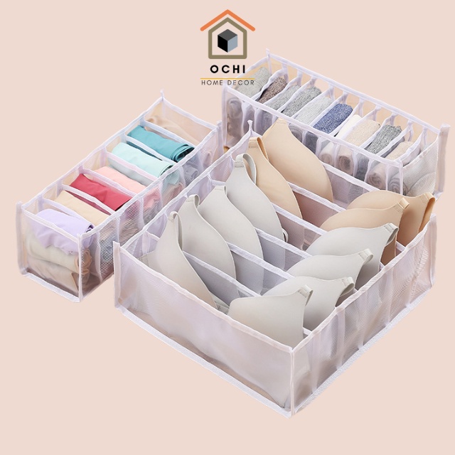 Đựng đồ lót,tất vớ nhiều ngăn, khay vải đựng đồ để tủ quần áo