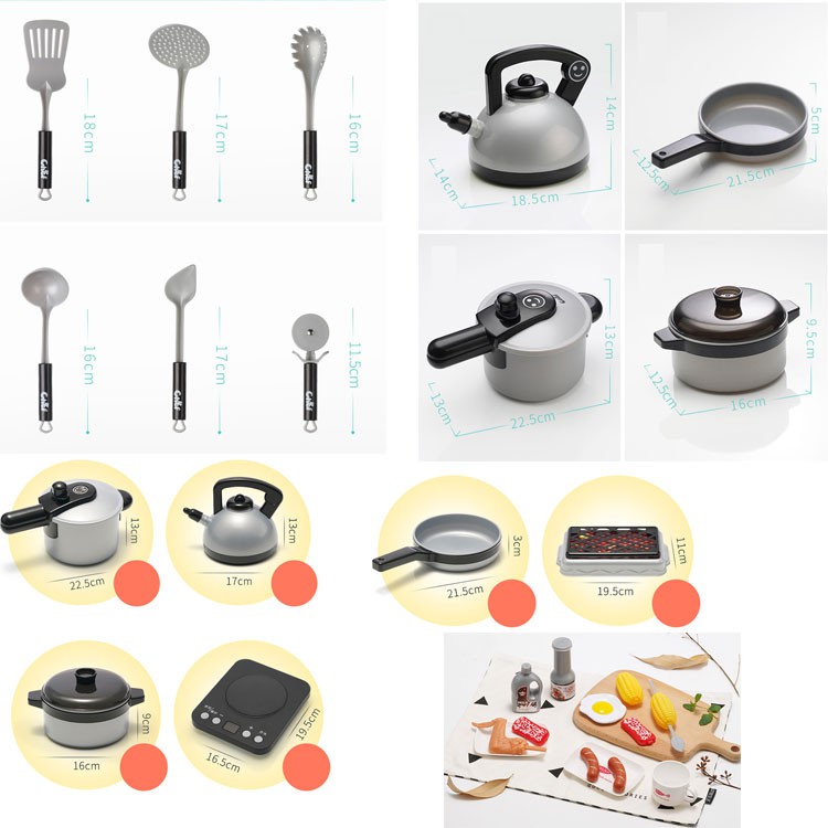 Đồ chơi nấu ăn 𝑭𝑹𝑬𝑬𝑺𝑯𝑰𝑷 Bộ đồ nhà bếp 36 món Kitchen Set