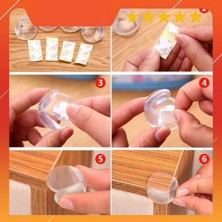 SÉT 4 MIẾNG BỊT GÓC BÀN SILICON.
