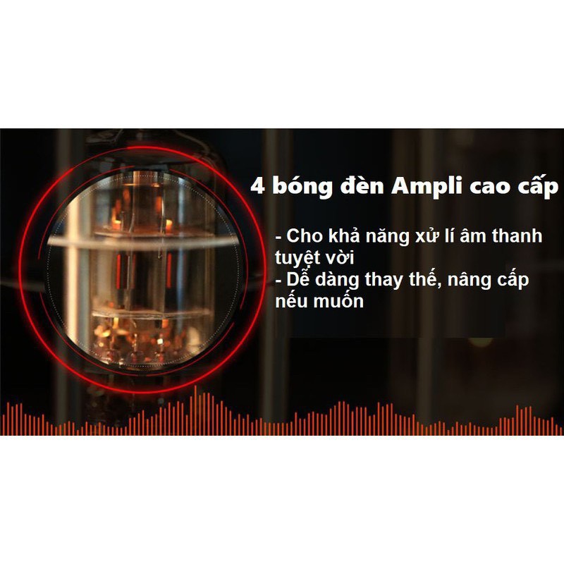 Ampli đèn 4 bóng tích hợp Nobsound MS10D + tặng jack AV chất âm mộc mạc mặt phay nhôm xước Bảo Hành 12 Tháng