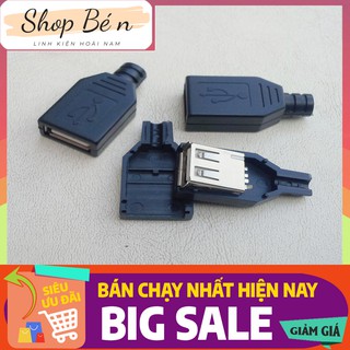 Đầu Jack USB A Đực, Cái Kèm Vỏ