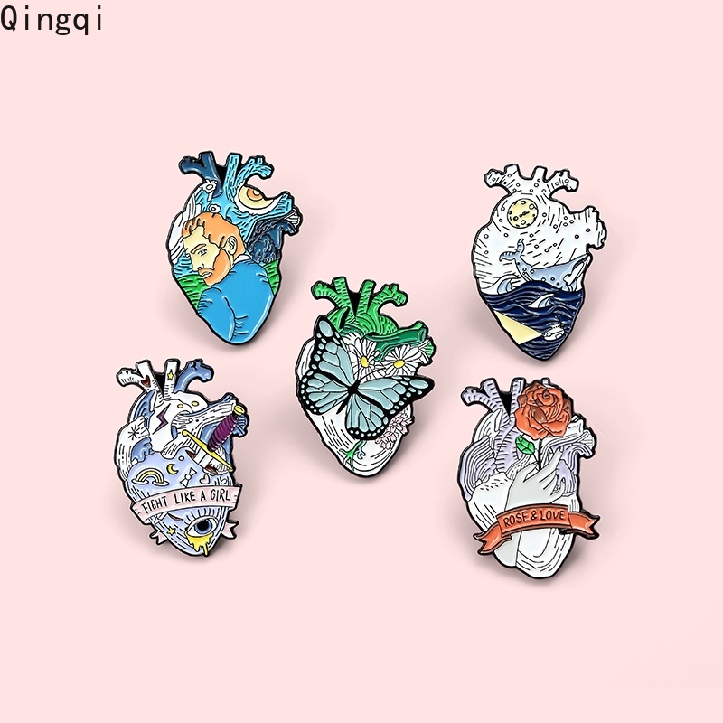 Ghim Cài Áo Miss Zoe Tráng Men Họa Tiết Tranh Van Gogh Hình Hoa Hồng Sóng Biển Hoạt Hình Vui Nhộn Thích Hợp Làm Quà Tặng Cho Bạn Bè