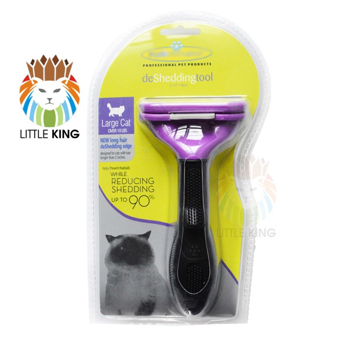 Lược chải lông cho chó mèo deShedding Furminator có nút bấm Little King pet shop