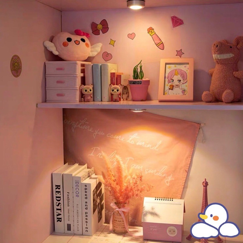 [ CÓ SẴN ] ĐÈN TRÒN DÁN TƯỜNG SOI SÁNG GÓC KHUẤT VỚI ÁNH SÁNG VÀNG / TRẮNG