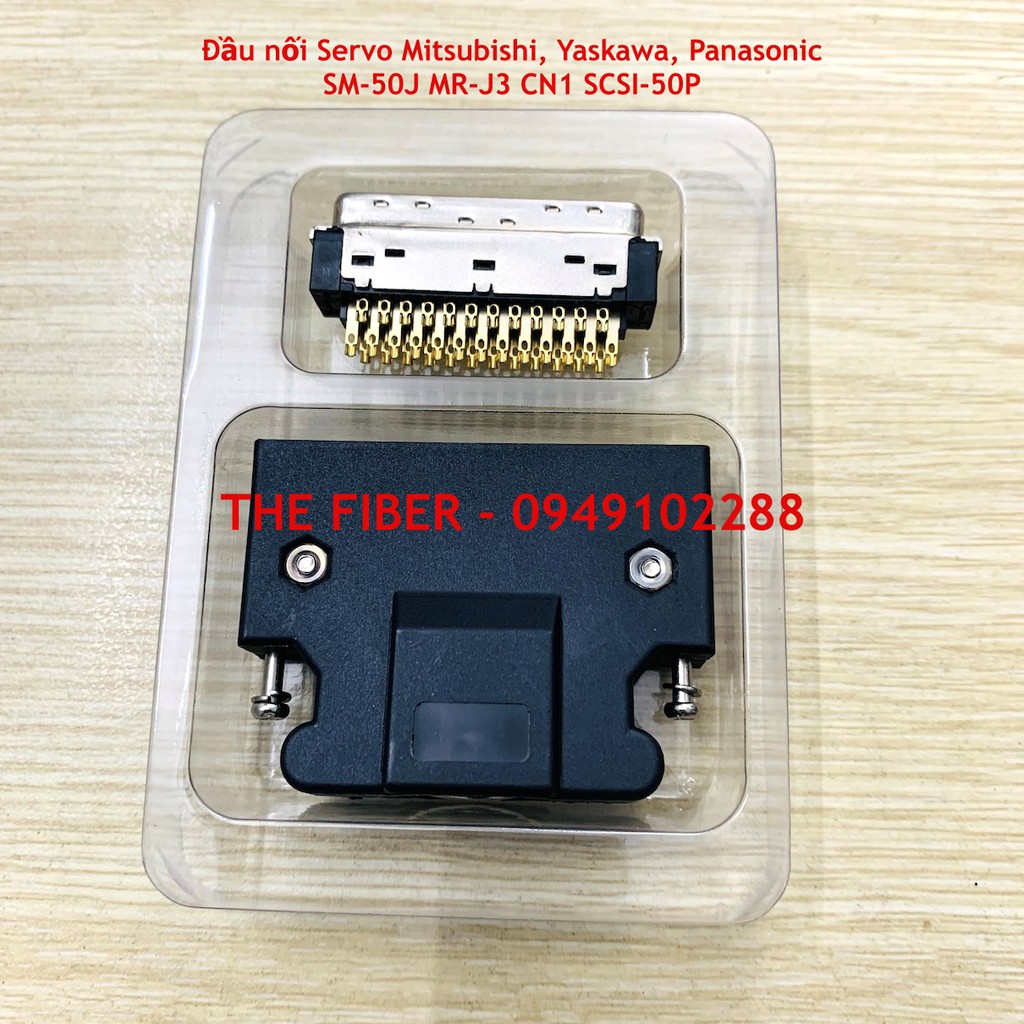 Đầu nối Servo Mitsubishi SM-50J MR-J3 CN1 SCSI-50P (Và các dòng Yaskawa, Panasonic, Delta)