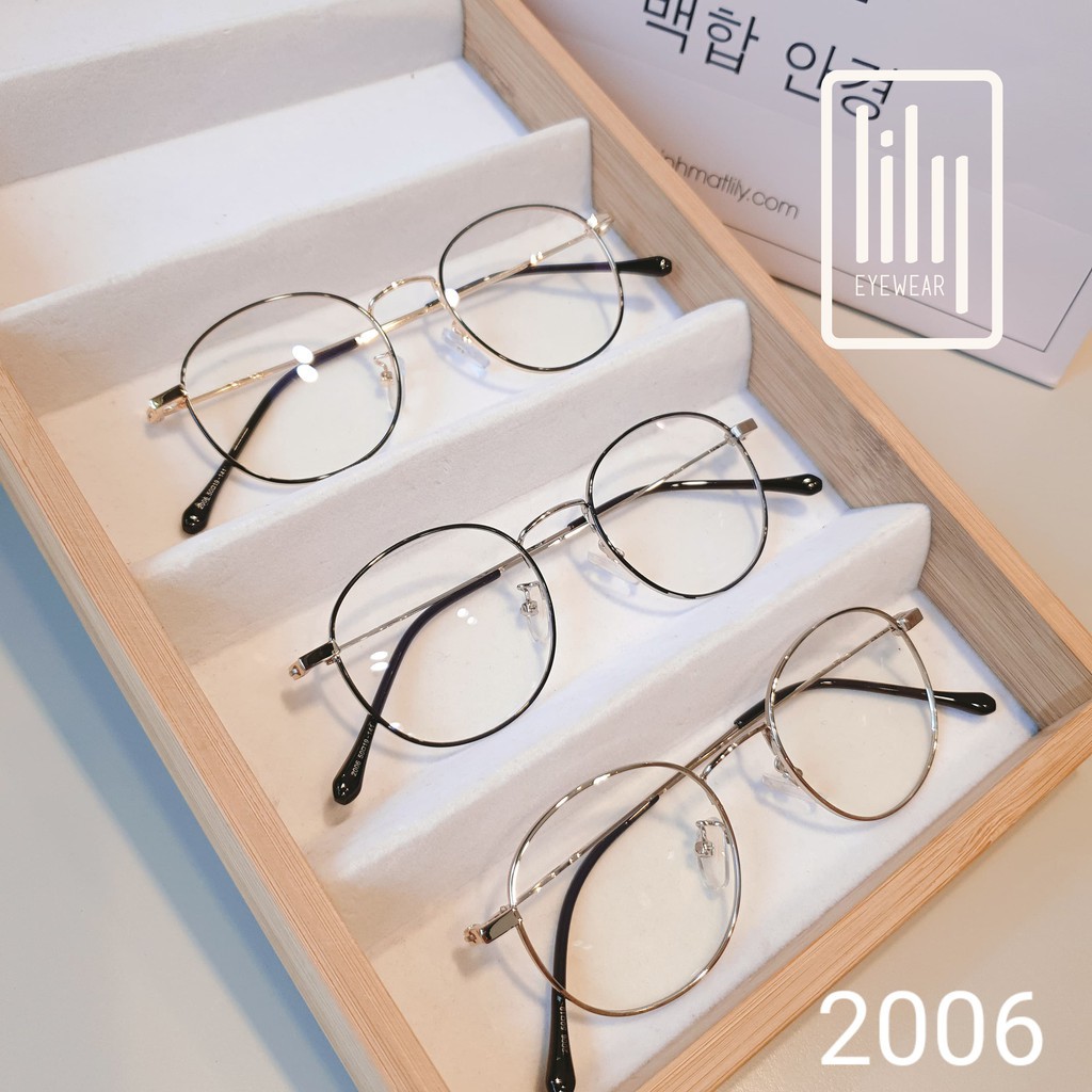Gọng Kính Cận Kim Loại 2006 - Gọng Kính Mắt Kiểu Dáng Hàn Quốc