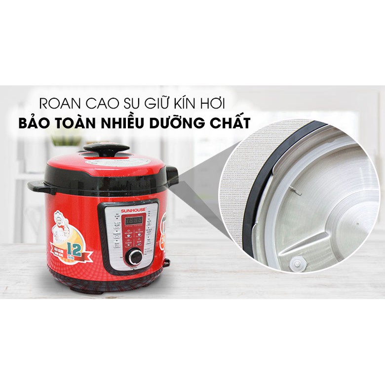 Nồi áp suất điện Sunhouse SHD 1767 6.0 lít