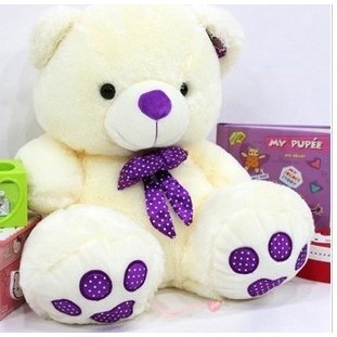 Gấu Bông Nơ Tím Siêu Đẹp - Đủ Kích Thước - Bông Gòn Tinh Khiết Cao Cấp An Toàn - Được Xem Hàng Trước - gaubongxinh688